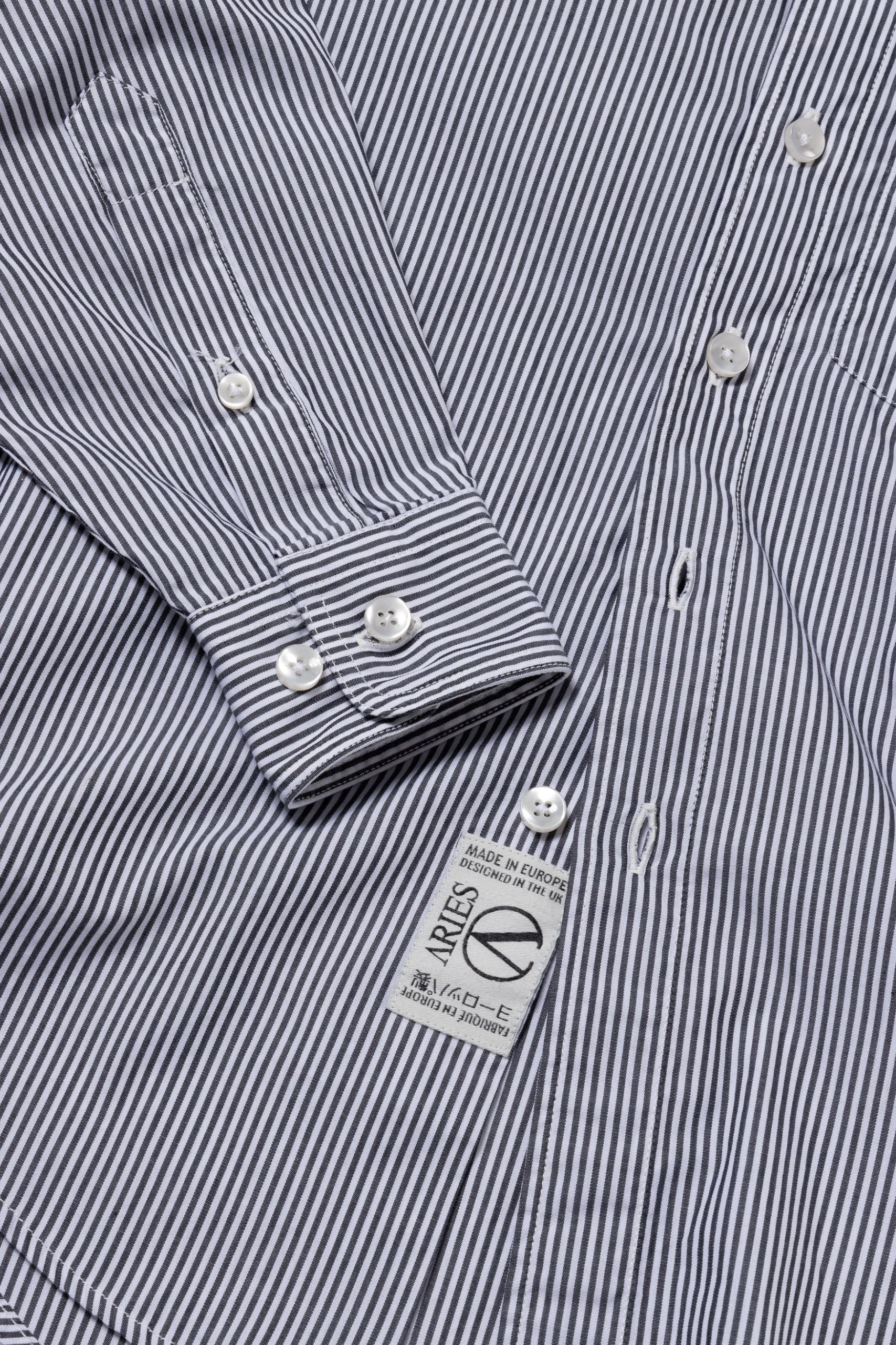 STRIPED POPLIN SHIRT  BLACK / ARIES