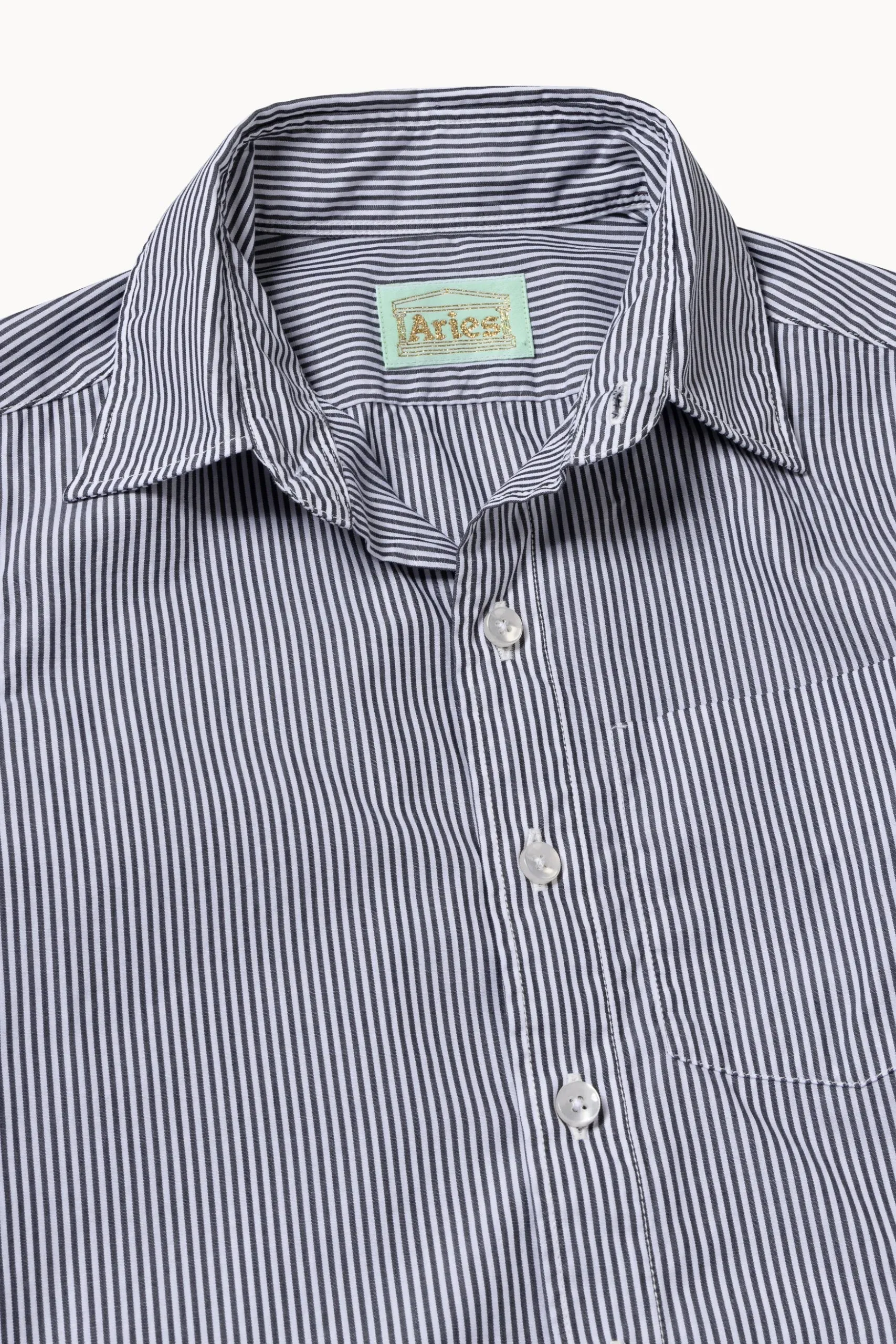 STRIPED POPLIN SHIRT  BLACK / ARIES