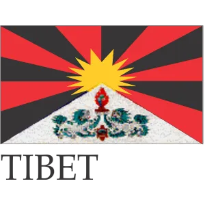 Tibet Embroidered Flag Badge