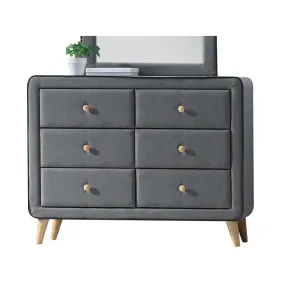 Valda Light Gray Fabric Dresser