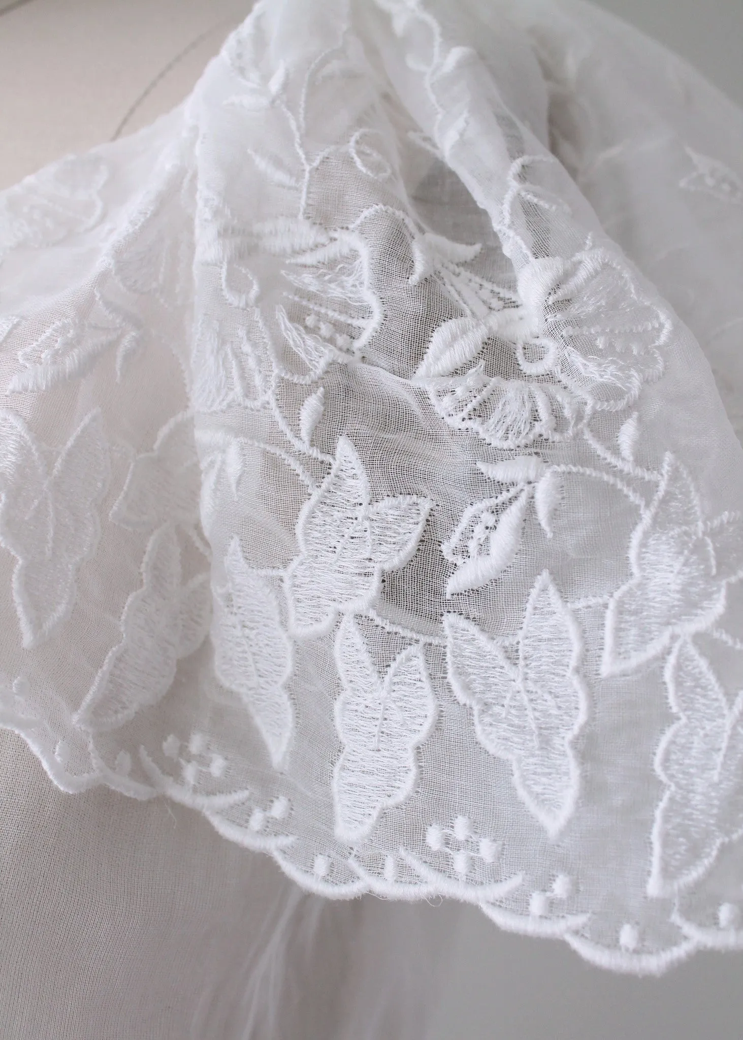 Vintage 1940s Embroidered Organdy Blouse