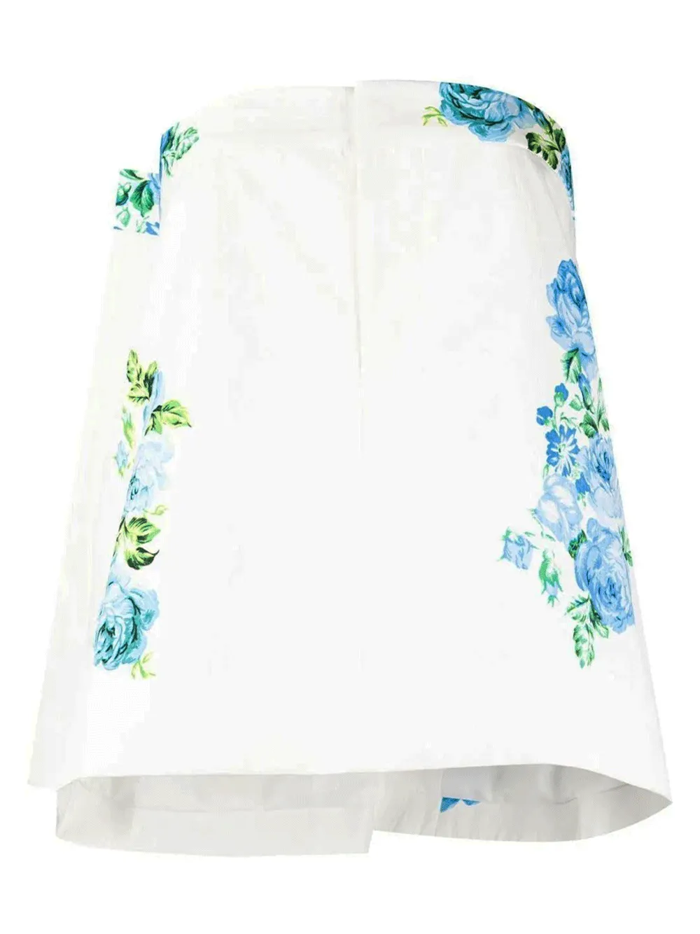 White All Over Printed Folded Top