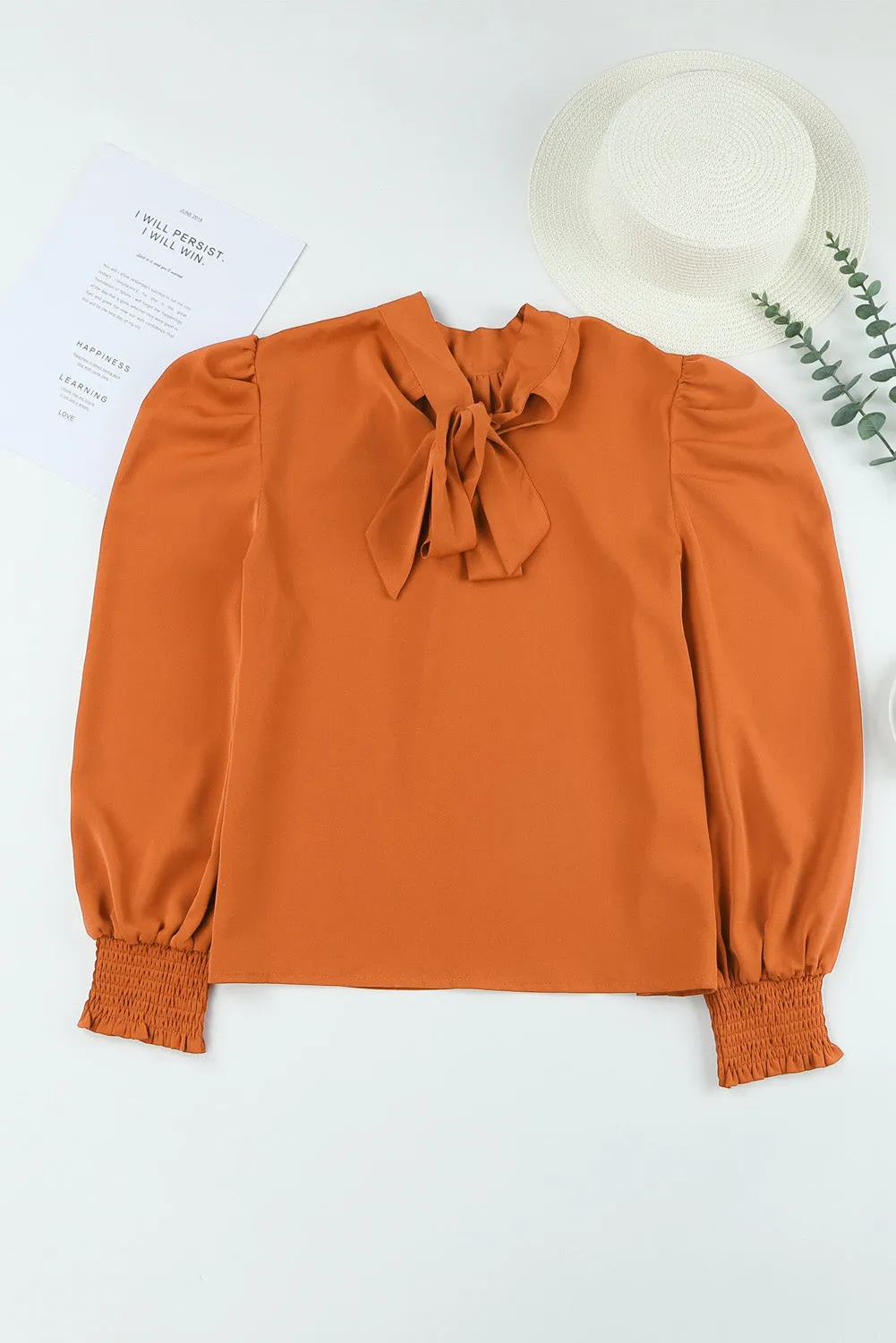 Womens High Neck Puff Long Sleeve Dressy Casual Work Loose Blouses Tops Shirts