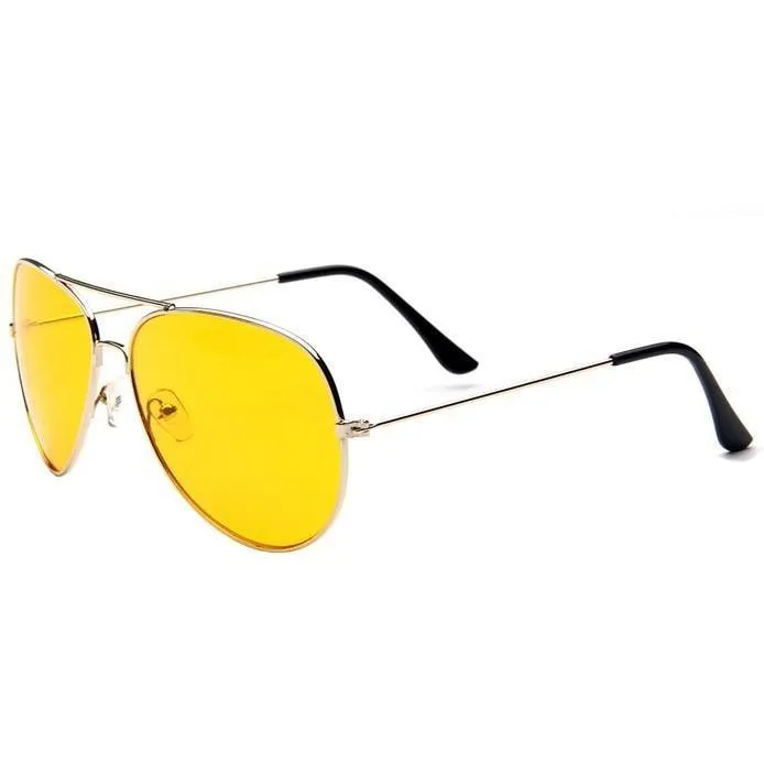 Yellow Aviator Acid Sunglasses