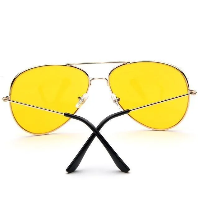 Yellow Aviator Acid Sunglasses