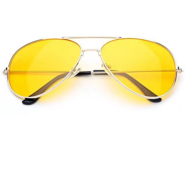 Yellow Aviator Acid Sunglasses