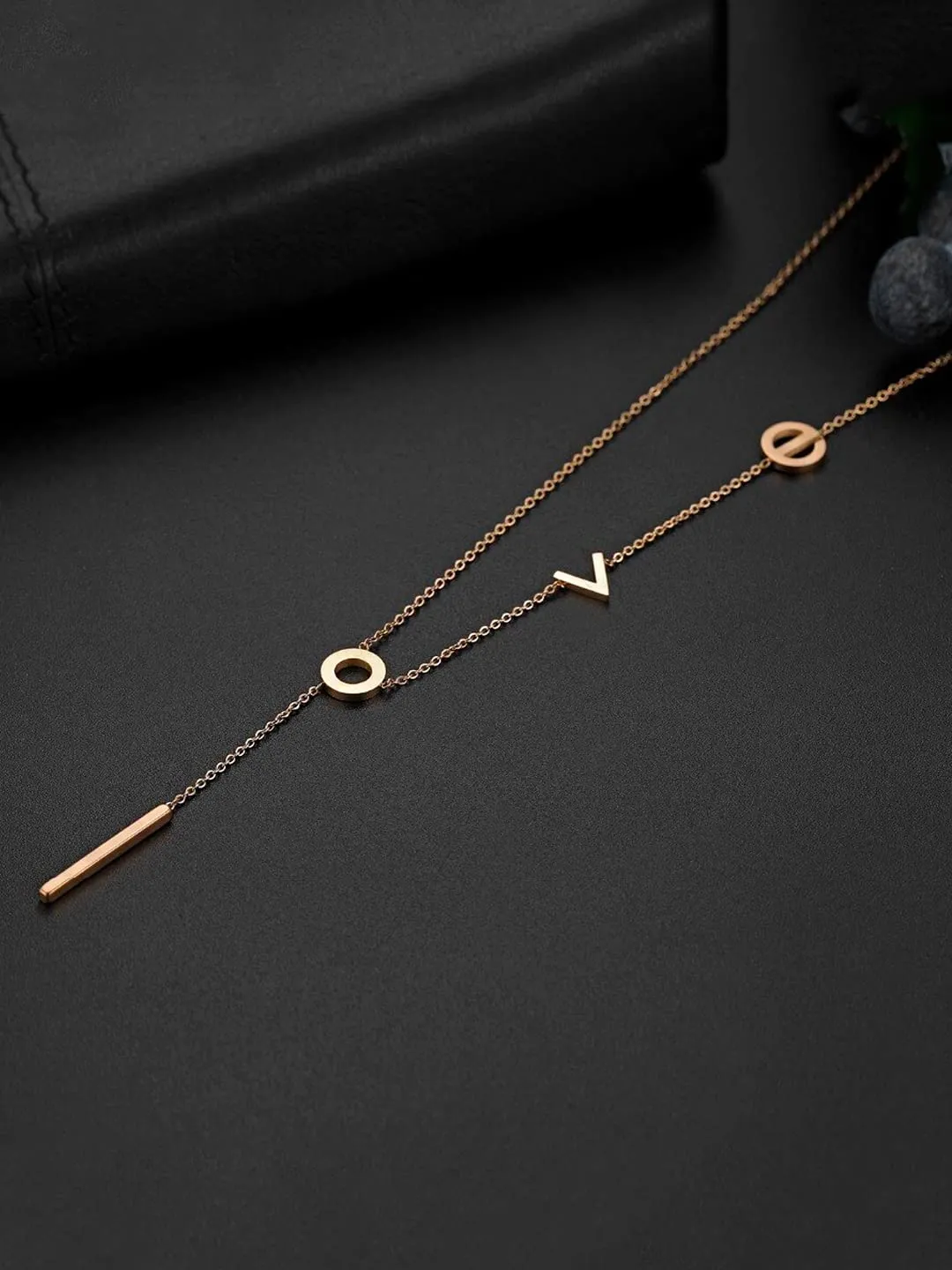 Yellow Chimes Pendant for Women Pendant With Rose Gold Plated Stainless Steel Chain Pendant Necklace for Women and Girls Valentine Gift for Girls