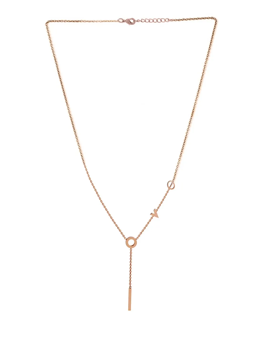 Yellow Chimes Pendant for Women Pendant With Rose Gold Plated Stainless Steel Chain Pendant Necklace for Women and Girls Valentine Gift for Girls